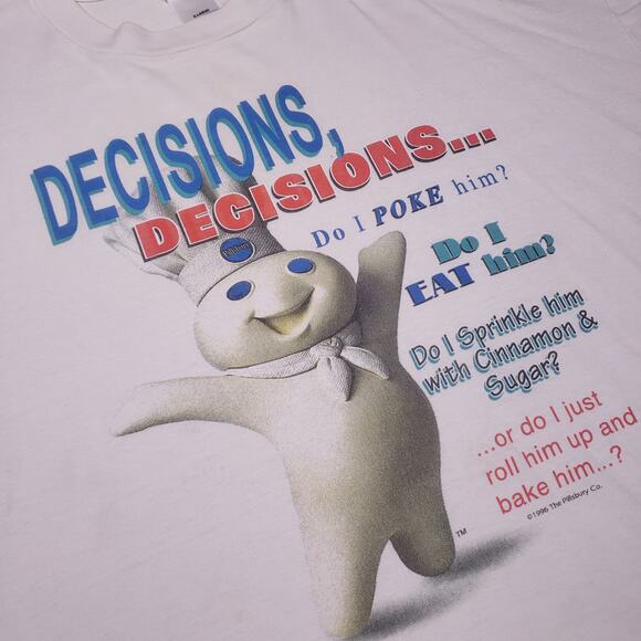 Vtg 90s Pillsbury Dough-Boy Mens Tee - Picture 7 of 7